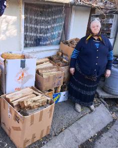 A donation of firewood A donation of firewood