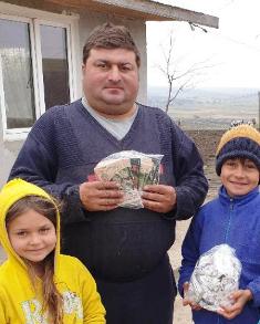 Donated seeds Family with Seeds