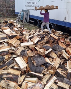 Preparing firewood