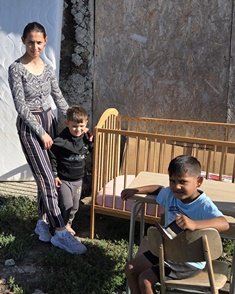 A cot and a mattress