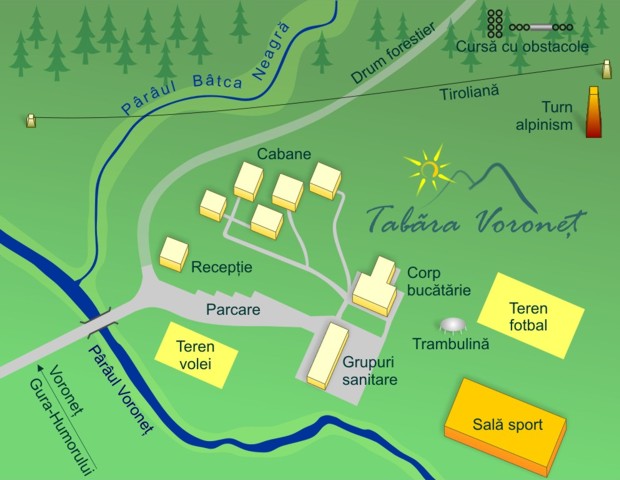 Camp layout Camp Cristia, Voronet